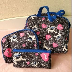 Pugs Travel beauty bag set